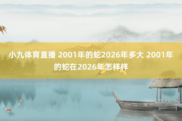小九体育直播 2001年的蛇2026年多大 2001年的蛇在2026年怎样样