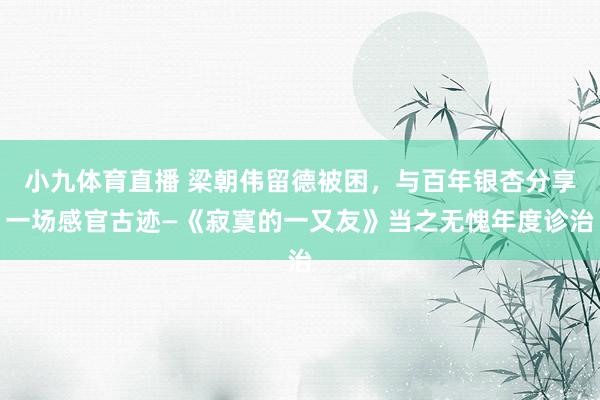 小九体育直播 梁朝伟留德被困，与百年银杏分享一场感官古迹—《寂寞的一又友》当之无愧年度诊治
